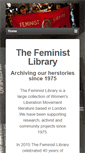 Mobile Screenshot of feministlibrary.co.uk