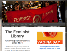Tablet Screenshot of feministlibrary.co.uk