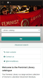 Mobile Screenshot of catalogue.feministlibrary.co.uk