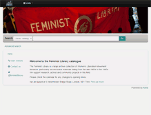 Tablet Screenshot of catalogue.feministlibrary.co.uk